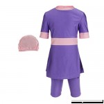 Homyl 3 Pieces Kit Solid Modest Swimsuit Muslin Islamic Bathing Suit Burkini for Girls Toddlers as described B07F3K87K7